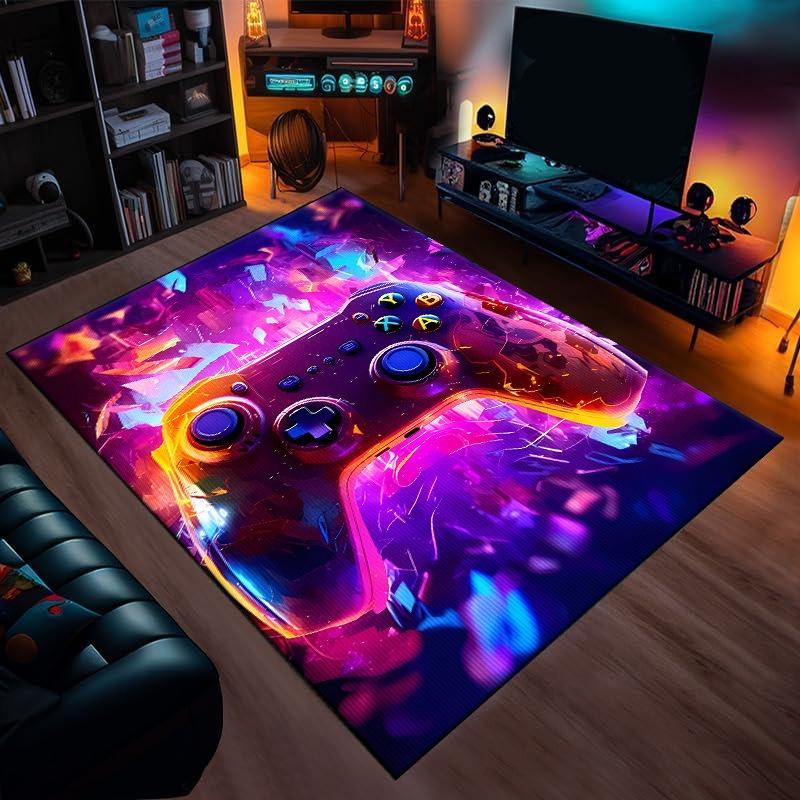 Game Console Handle Carpet Living Room Full Covered Washable Rug Easy To Maintain E-sports Room Decoration Large Size Soft Mat