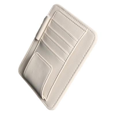 ENN LLC Car Accessories Sun Visor Organizer with Card Glasses Pen and Storage Pocket Holder, Clip, Holder, (White)