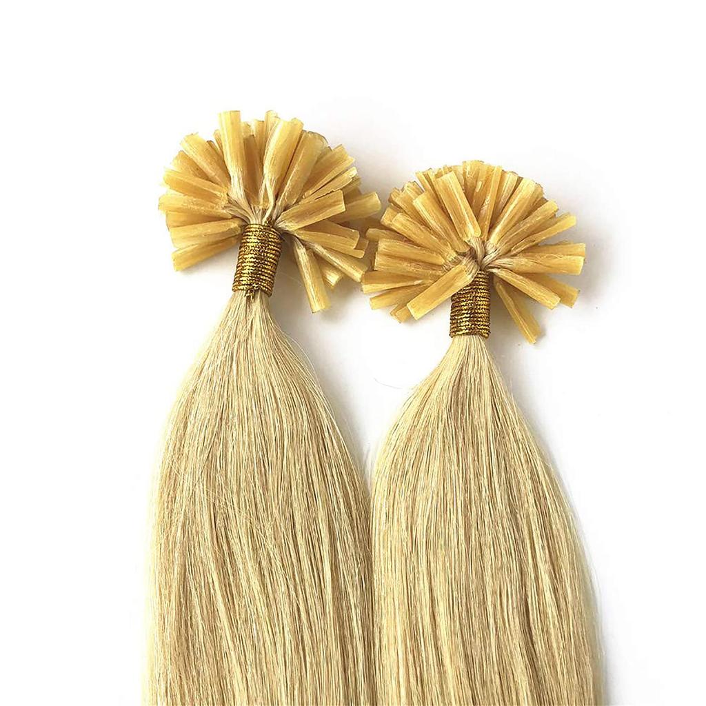 ALISY Menselijk Haar NAIL U TIP Tip Remy Haar Gekleurde Pruik Set Extensions, Extensions, Extensions, 50-Stuks (16-inch, 60#)