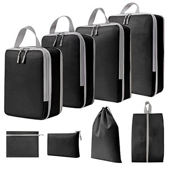 Compressible Travel Storage Bag Set: Large Capacity Suitcase Organizers & Digital Accessories