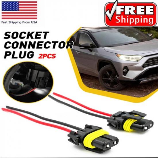 2PCS For Fog Light Bulb Lamp Socket Connector Plug Wire Pigtail Female H11