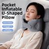 Breathable Inflatable Travel Pillow Comfortable Ring Neck Pillow Mini U-shaped Neck Pillow  Travel