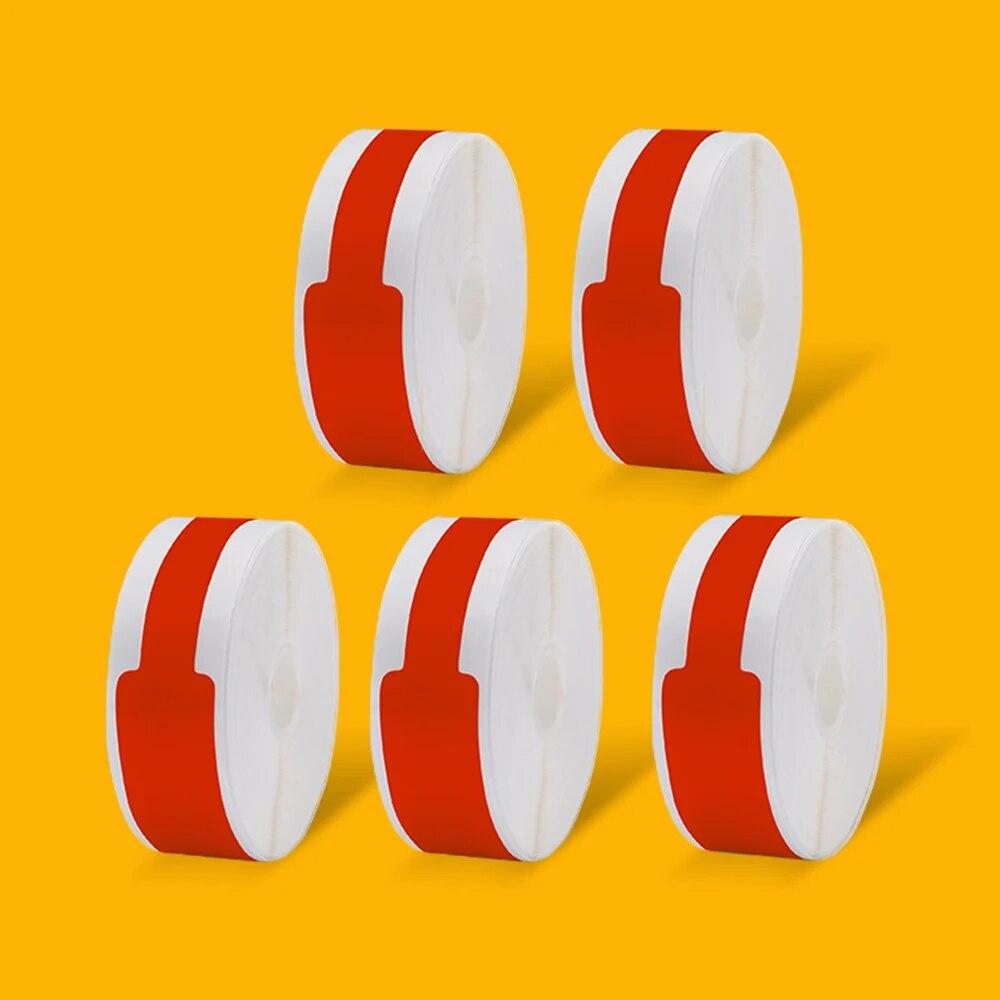 5Rolls D101 D11 D110 Label Printer Machine Cable Label Flag Pigtail Network Cable Paper Thermal Sticker Waterproof