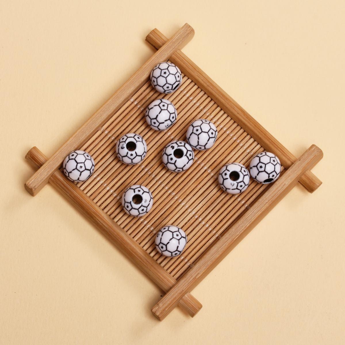 

10 шт., спортивные шарики для изготовления ювелирных изделий, 11 мм, бейсбол, волейбол, баскетбол, футбол, софтбол, ювелирные изделия из бисера, браслет «сделай сам» Style 12