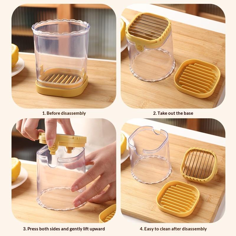 Multi-Functional Mushroom Slicer Cup Stainless Steel Vegetable Strawberry Food Chopper Ideal for Cooks Professional Kitchen Tool