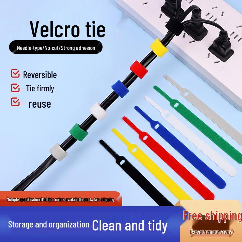 Self-Adhesive Nylon Velcro Pin Cable Tie for Cable Management