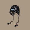 Bohemian beaded fringed pendant hollow knitted headgear women's summer travel retro ethnic style pullover hat