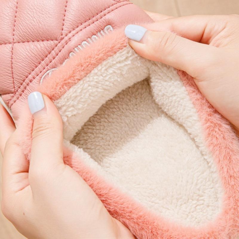 Cotton slippers women autumn and winter confinement indoor home non-slip thick bottom plush warm couple men