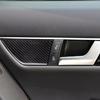 2pcs Carbon Fiber Inner Door Panel Cover For Mercedes Benz C Class W204 07-13