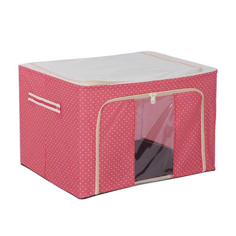 Extra Large Foldable Polka Dot Storage Box - Thick Oxford Cloth for Clothes & Quilts