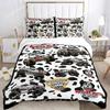 Monster Truck Duvet Cover Catroon Monster Jam Bedding sets Soft Quilt Cover and Pillowcases for Teens SingleDoubleQueenKing