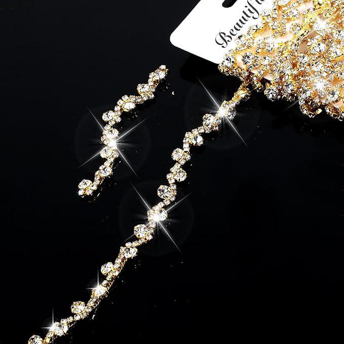 Catena a graffa a forma di S con strass colorati per nappe fai-da-te in vita e accessori decorativi per saldatura