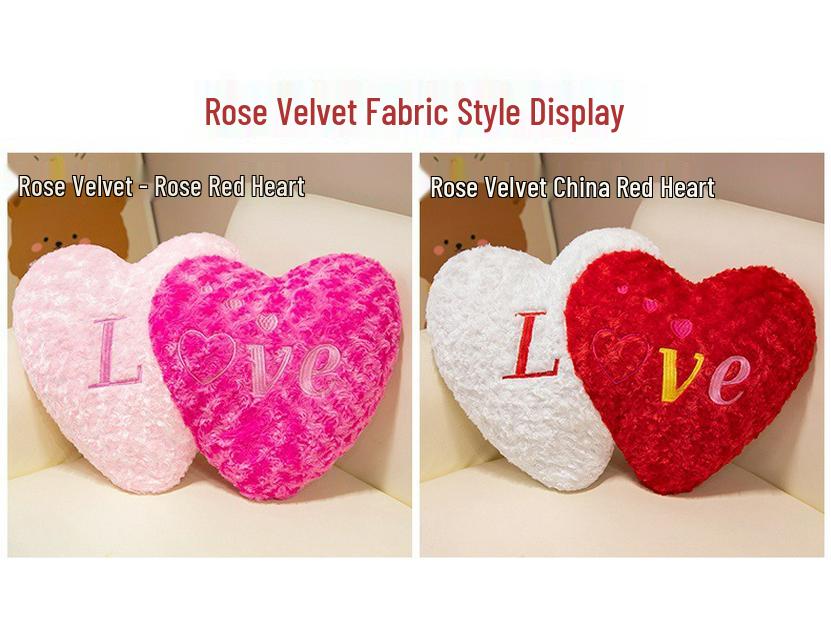 Heart-Shaped Bridal Lumbar Cushion - Valentine's Gift
