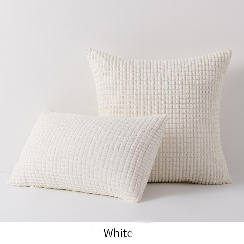 10 Colors Cushion Stripe Large Grain Sofa Pillow Cover Modern Simple Square Corn Corduroy Pillow Cover