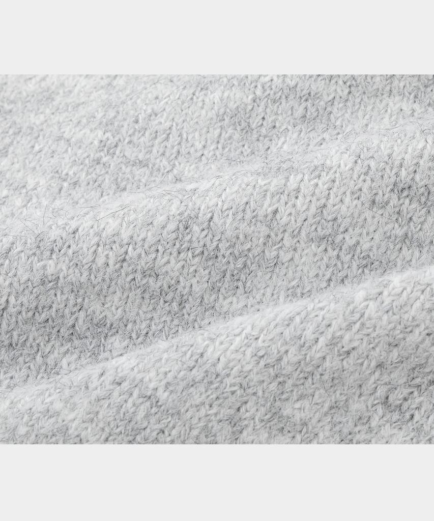 LETTERCOMO Daily Wool Round Knit Light Grey