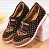 Women's Warm Shoes Nylon Snow Winter Non-slip Thick Warm Mom Cotton Shoes with Velvet Anti Cold Durable Grandma Soft Soled Shoes