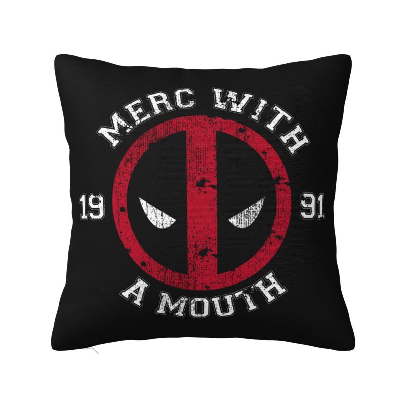 

Custom Modern Deadpool Hand Heart Cushion Cover Soft Pillow Case 12x12Inch