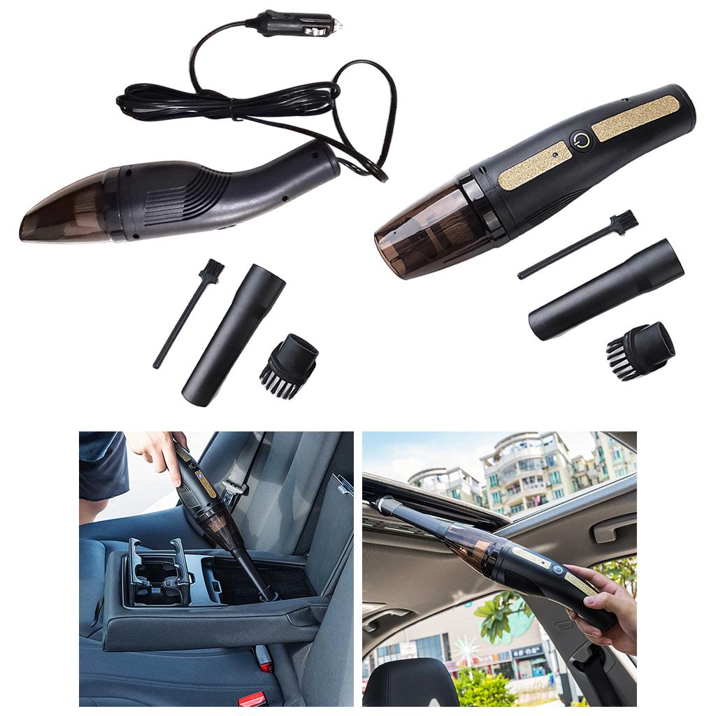 Portable Car Vacuum Cleaner Use 12000PA High Power with Long Nozzle Operate Rechargeable Handheld