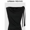 UR 2026 Spring Women's Cowl Neck Bow Pleated Waist Dress
