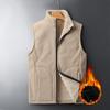 Autunno Inverno Uomo Plus Velluto Gilet Cappotto Tinta Unita Agnello Pile Gilet Grande Taglia Spesso Caldo Morbido Moda Termica Gilet Maschio