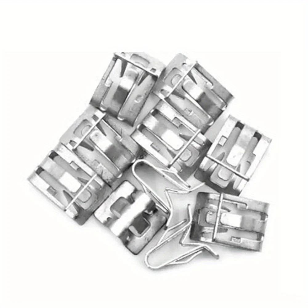 Metal Retainer Clip - Dashboard Fixing Buckle for DVD/CD Panel, Universal Car Interior Trim Fastener w/Tool-Free Install (10PCS)