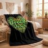 Brazil National Football Team Print Flannel Blanket Soft Warm Sofa Bed Throw Blanket For Home Office Bedroom