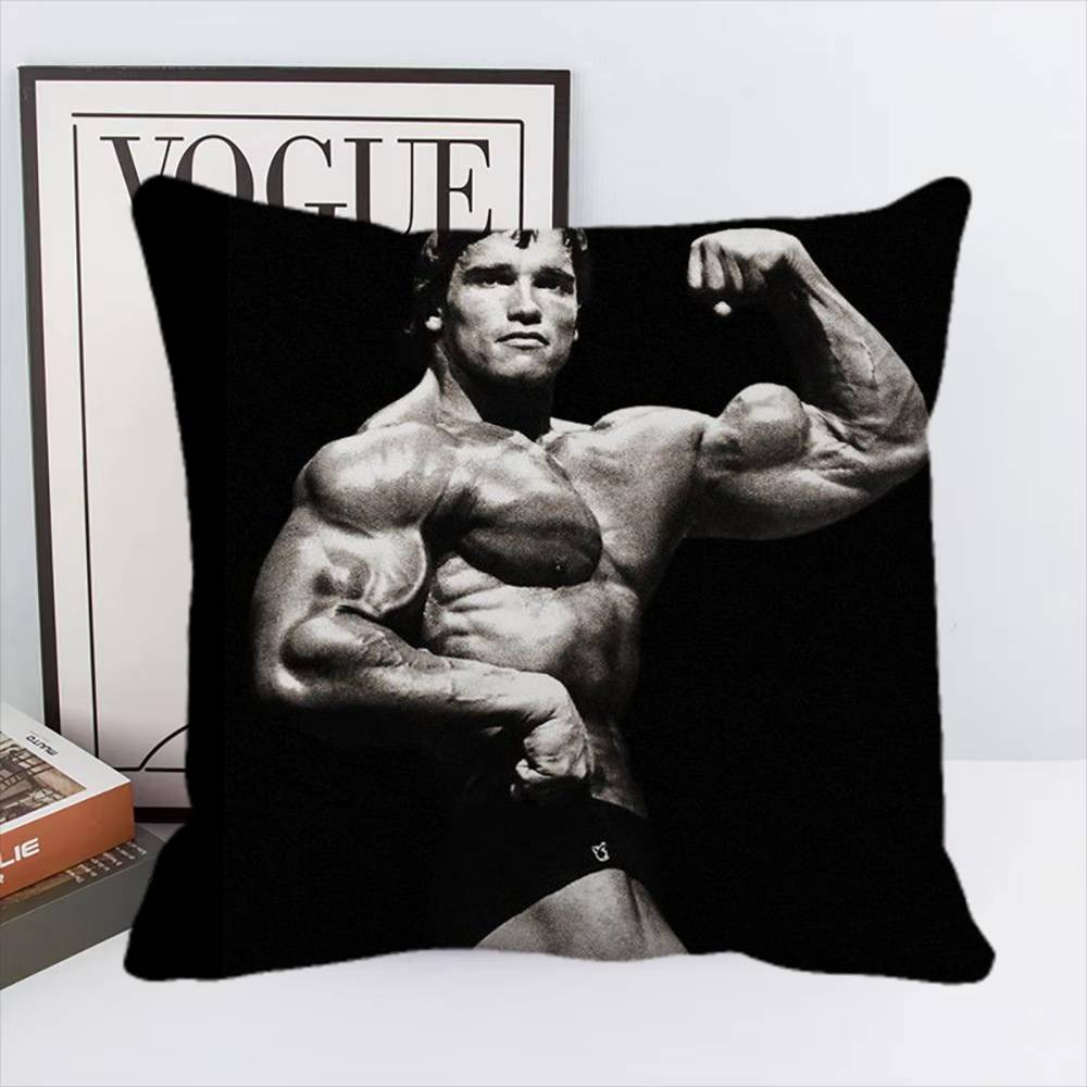 Arnold Schwarzenegger Bodybuilding Muscle Man Fitness Square Pillow Bedroom Sofa Leisure Comfort Cushion Home Decoration