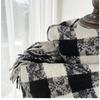 Scarf Women's Autumn and Winter Advanced Sense Thickened Warm Shawl New Imitation Cashmere Plaid Scarf