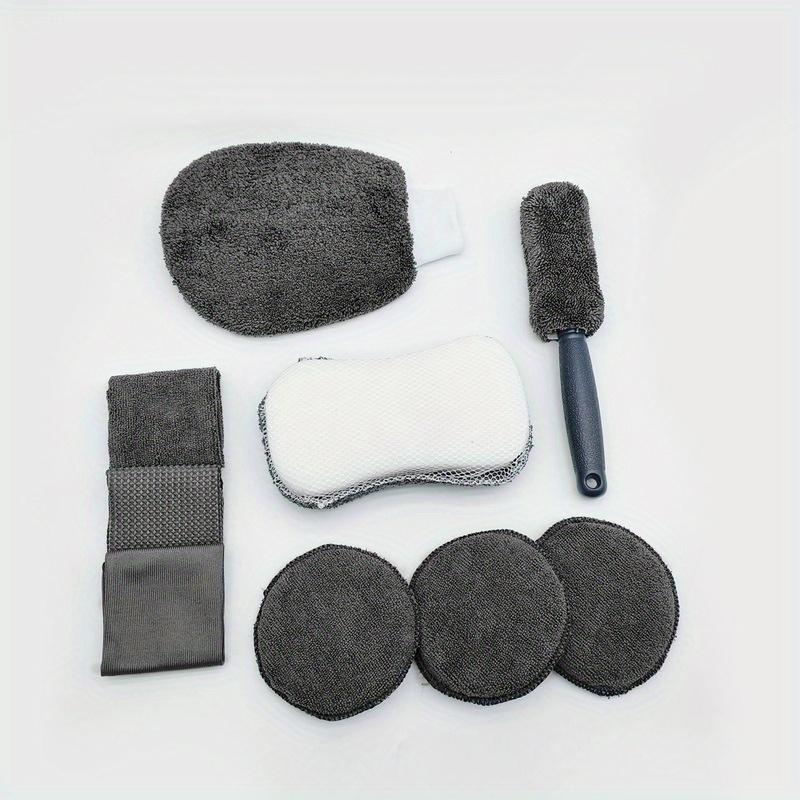 9pcs/set Universal Car Washing Tools, Handheld Brush Sponges Grooming Tool, Car Body Tire Maintenance Tools, Home Auto Motorcycle Accessories