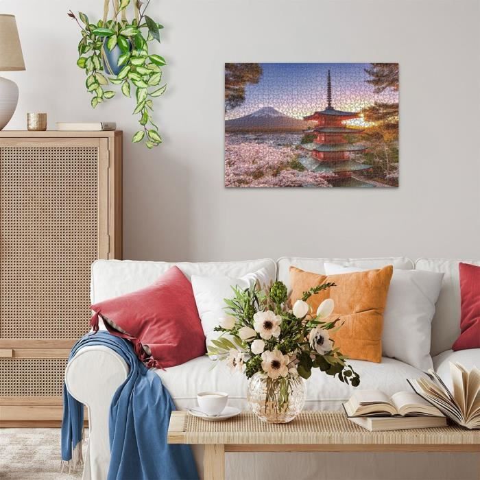 Puzzle 1000 pièces cerisiers en fleurs du mont fuji, adultes et enfants, dès 14 ans, puzzle de qualité supérieure, 12000582, ravensb