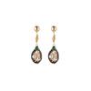 Exquisite Irregular Oil Painting Style Stud Earrings Long Pearl Inlaid Light Luxury High-End Temperament Earrings