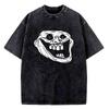 Trollface cotton Vintage Washed shirt men Gothic Pop Culture Pastel kawaii Colorful Grunge t shirt women Y2k Colorful 2000s