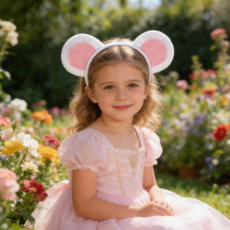 Soft Fabric Mouse Ears Headband For Kids Role Play Costume Accessories Halloween Mouse Costume Headwear
