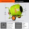 Baimingyang 220V Small Portable Concrete Mixer CN Plug (adapter Included)