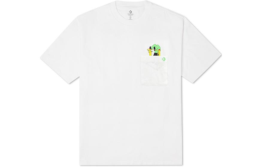 Converse Drop Shoulder Sleeve T-Shirt Men's White 10023150-A01