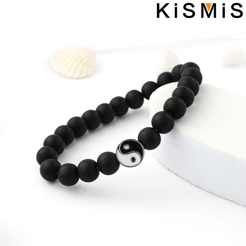 Neues Naturstein Yin Yang Perlenarmband Klassisches verstellbares Armband für Männer Frauen Best Friend Geschenk