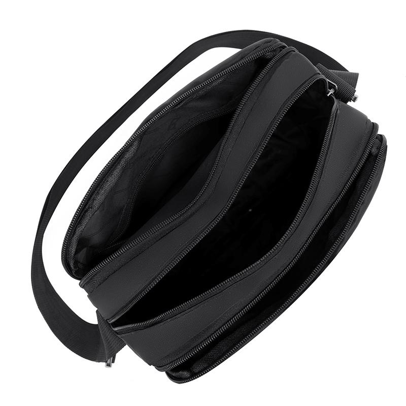 Borsa a tracolla leggera da uomo multistrato in nylon, alla moda, casual, per viaggi d'affari, resistente, con tracolla rimovibile