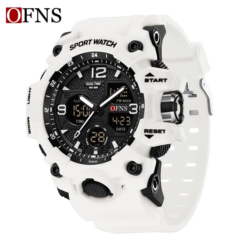 Sanda Fashion Waterproof Dual-Display Sports Watch with Luminous Features for Teens