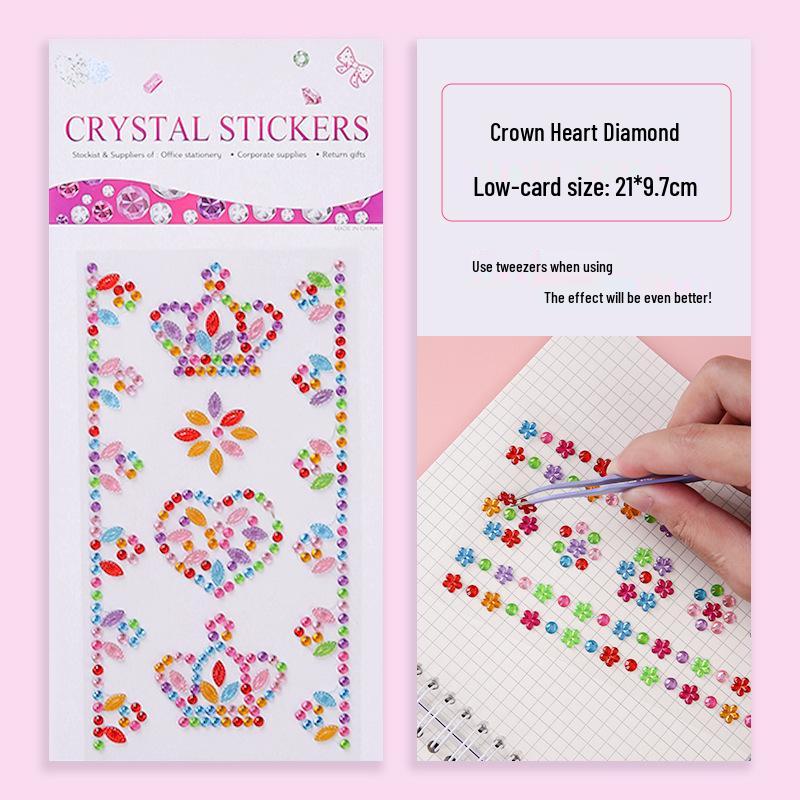 Educational Shiny Princess Gem Stickers for Girls - Crystal Diamonds Cartoon Dress-up Rewards