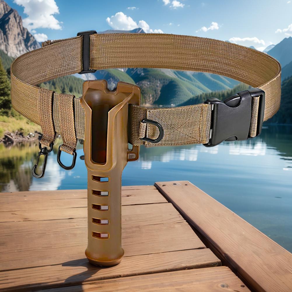 Waist Wading Belts Adjustable Fishing Wading Belt Rod Holder Wader Fishing Waist Belt for Spinning Casting Fly Fishing