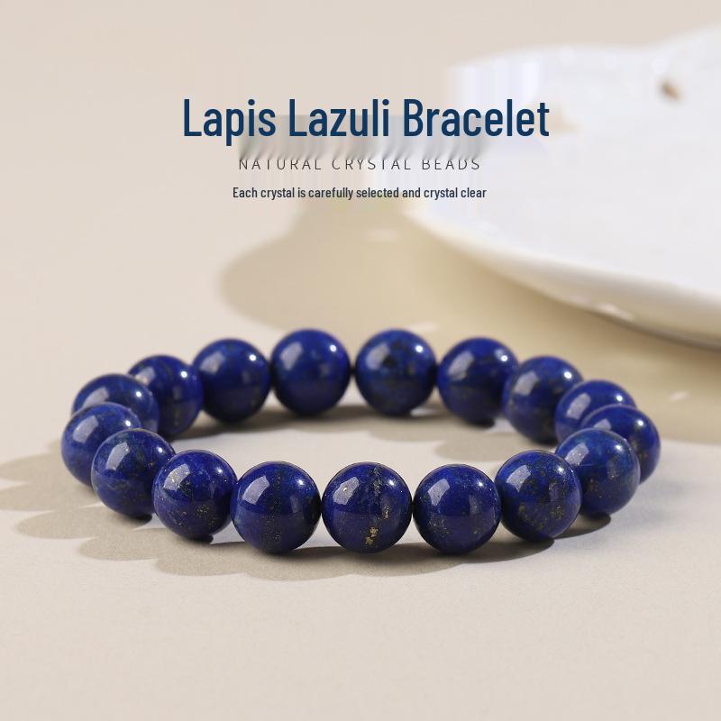 

Браслет из круглых бусин афганского лазурита ручной работы 6mm, 28-29 beads лазурит