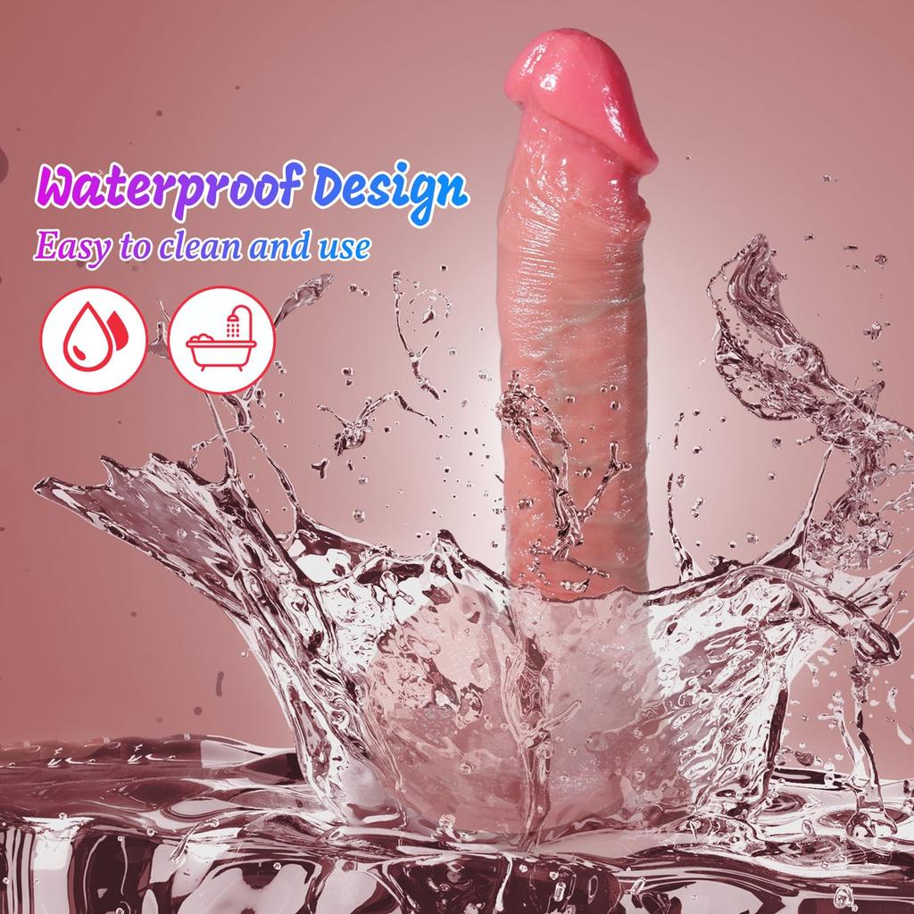 Dildo Eléctrico Inalámbrico con Control Remoto con Calentamiento y Telescópico