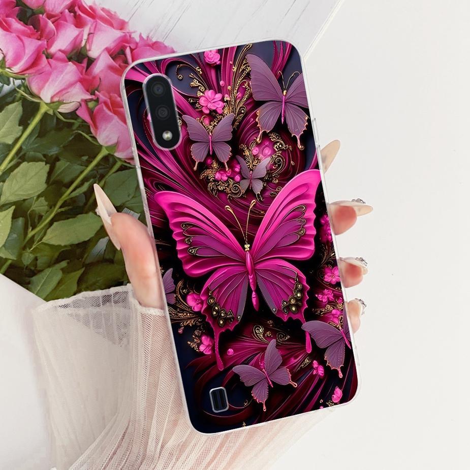 For Samsung Galaxy A01 Case SM-A015F New Luxury Painted Cover Soft Slim Phone Case For Samsung A01 M 01 Galaxy M01 Fundas Bumper