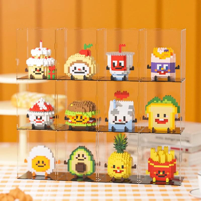 Compatible LEGO Burger & Fries 3D Micro Blocks - Kids' Avocado & Fruit Building Toy Gift