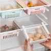 Retractable Refrigerator Storage Box Storage Basket Living Room Household Egg Storage Finishing Box Refrigerator Rack