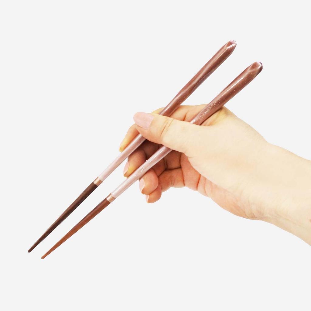 Ishida Chopsticks Gift Breeze with Paulownia Wood Box and Chopstick Rest Set Chopsticks, 23cm, (Item No. 63188)