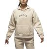 Jordan X PSG Brooklyn SS24 Paris Saint Germain, Felpa Casual con Cappuccio e Lettere, Fodera in Pile, da Donna, Kaki FN5177-126