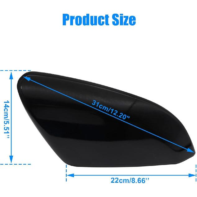

Priprilod Right Passenger Side Mirror Cap Cover Compatible With Honda Civic 2016 2017 2018 2019 2020 2021 Glossy Black #76201-TBA-A11ZF