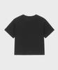 BASIC HOUSE Women'S Round Crop Short Sleeve T-Shirt Black Lats0202