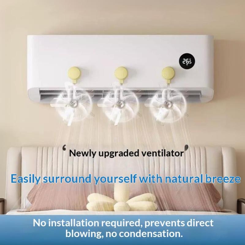 3-Piece AC Wind Guide Cover Wall Mounted Silent Anti Direct Blowing Wind Deflector for Pregnant Women Use